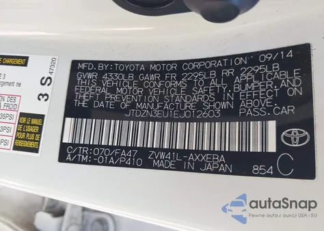 2014 Toyota Prius V Three from USA, damaged, VIN JTDZN3EU1EJ012603